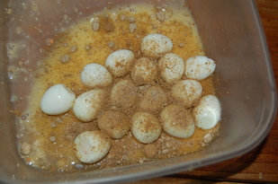 jajka przepiórcze w chrupiącej panierce, przygotowanie